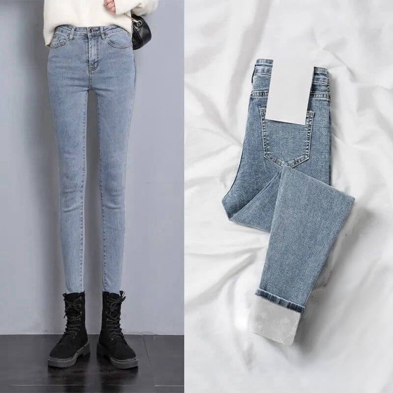 Calça Jeans Feminina Casual Comfort - Forro de Lã